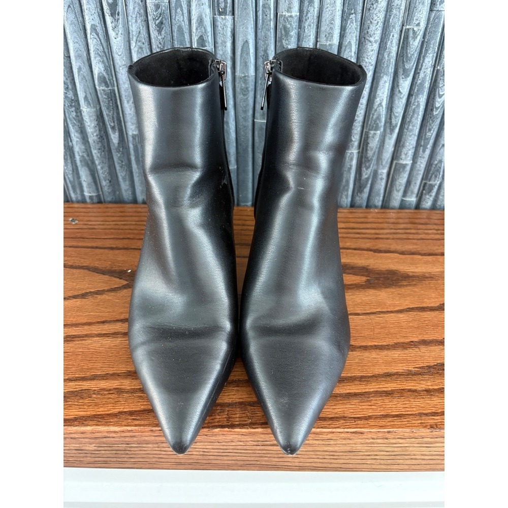 Circus NY by Sam Edelman Suzie Black Pointed Toe Kitten Heel Ankle Boots 7M - Picture 2 of 8